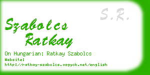szabolcs ratkay business card